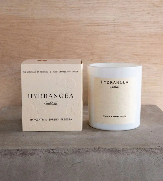 Hydrangea Candle | Hyacinth + Spring Freesia