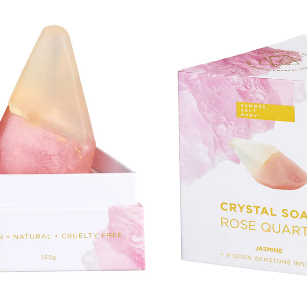 Rose Quartz Crystal Soap - with Hidden Gemstone!